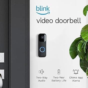 Blink Video Doorbell + 2 Outdoor 4 smart security cameras (4th Gen) with Sync Module 2 | Two-year battery life, motion detection, two-way audio, HD video, Works with Alexa